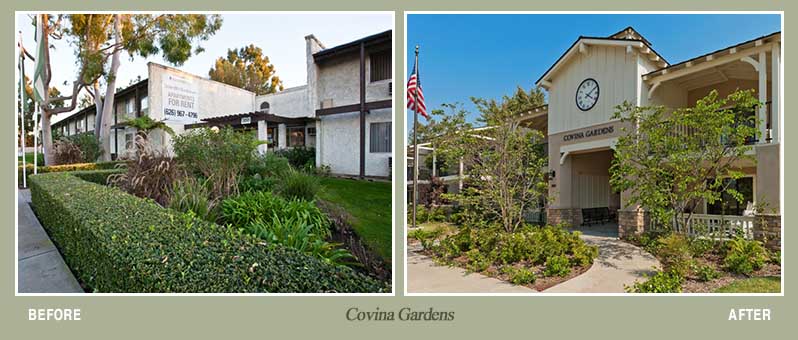 Before and after photos of Covina Gardens property
