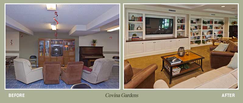 Before and after photos of Covina Gardens property