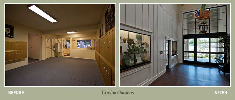 Before and after photos of Covina Gardens property