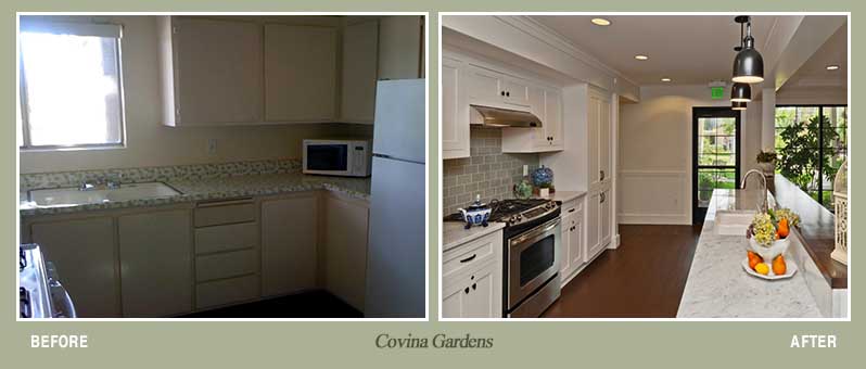 Before and after photos of Covina Gardens property