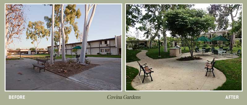 Before and after photos of Covina Gardens property