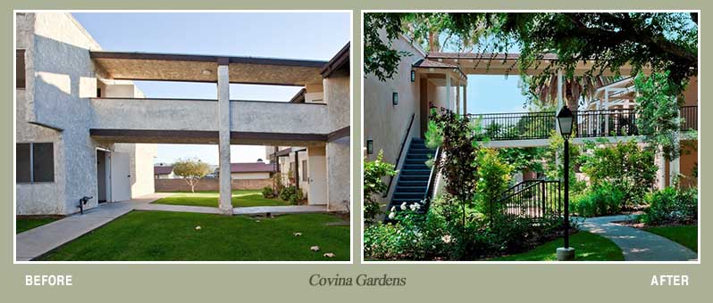 Before and after photos of Covina Gardens property