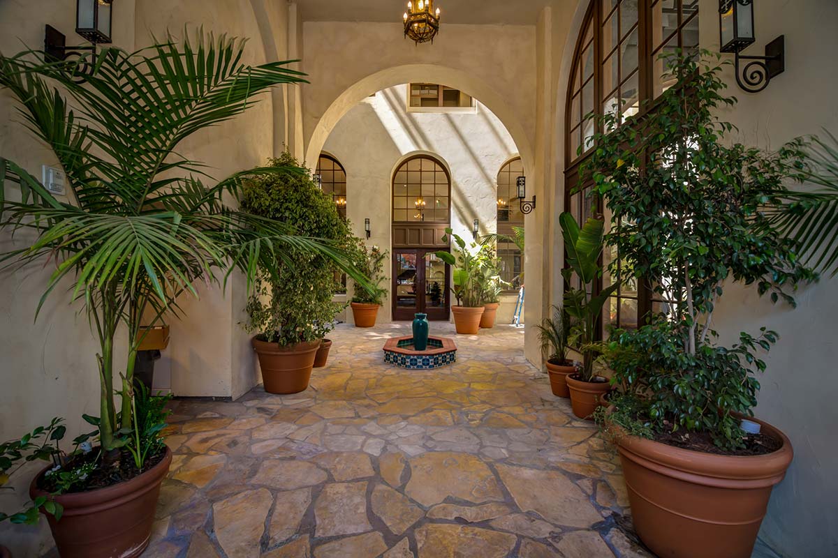 Courtyard of Dunbar Village property