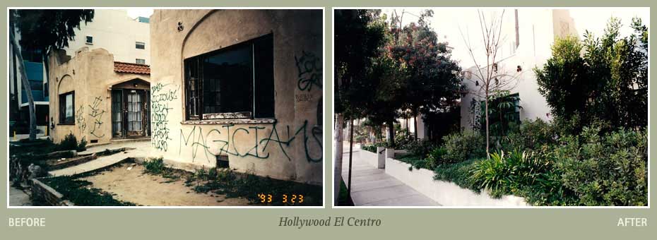 Before and after photos of Hollywood El Centro property