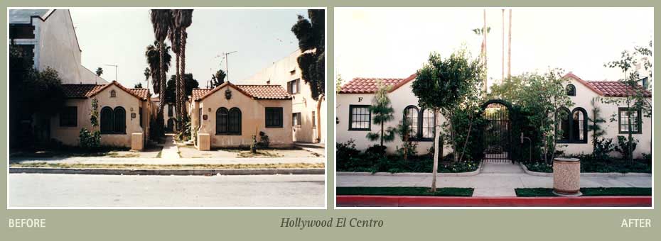 Before and after photos of Hollywood El Centro property