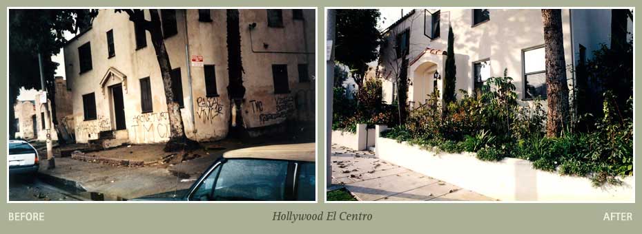 Before and after photos of Hollywood El Centro property