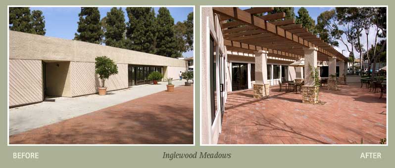 Before and after photo of Inglewood Meadows property