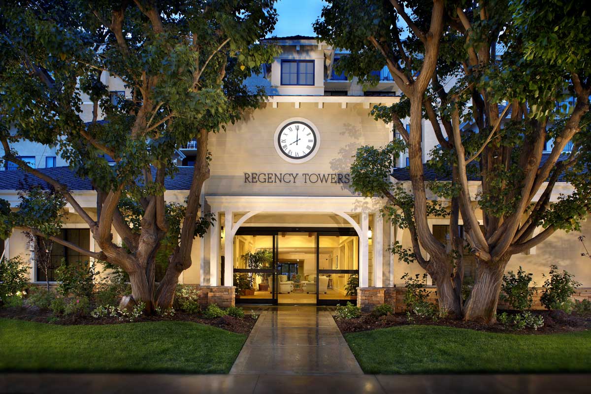 Exterior of Regency Towers property