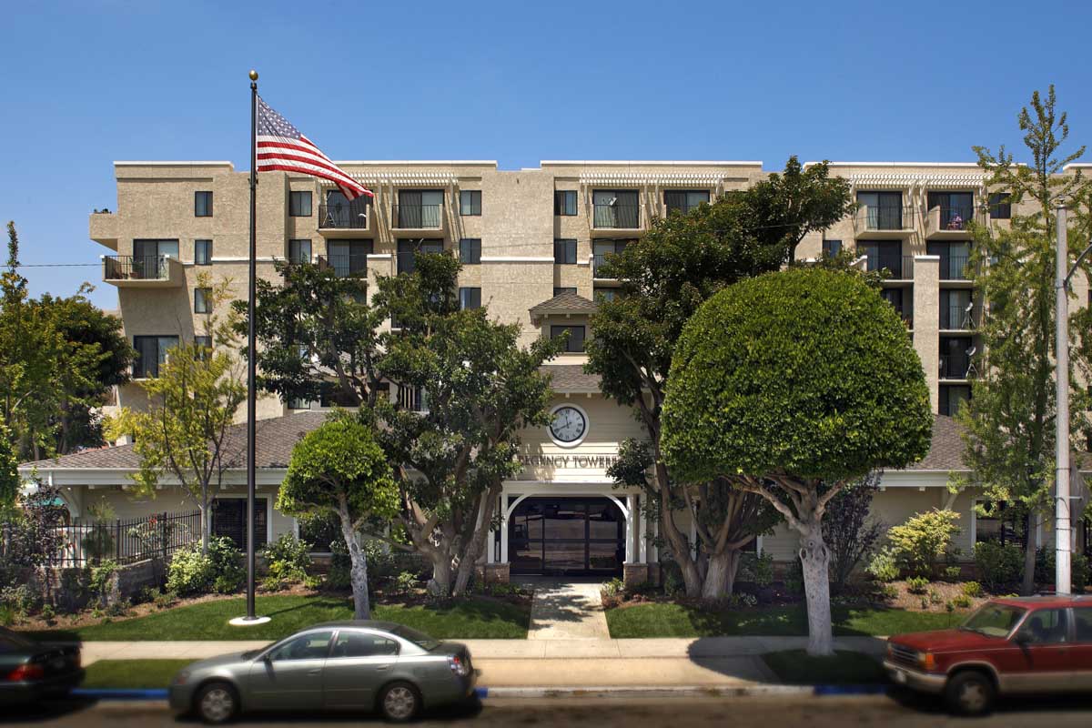Exterior of Regency Towers property