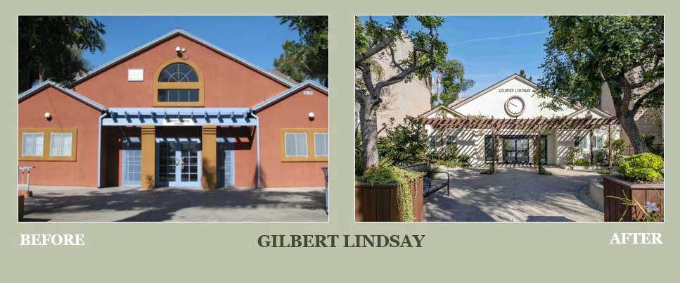 Before and after photos of Gilbert Lindsay property